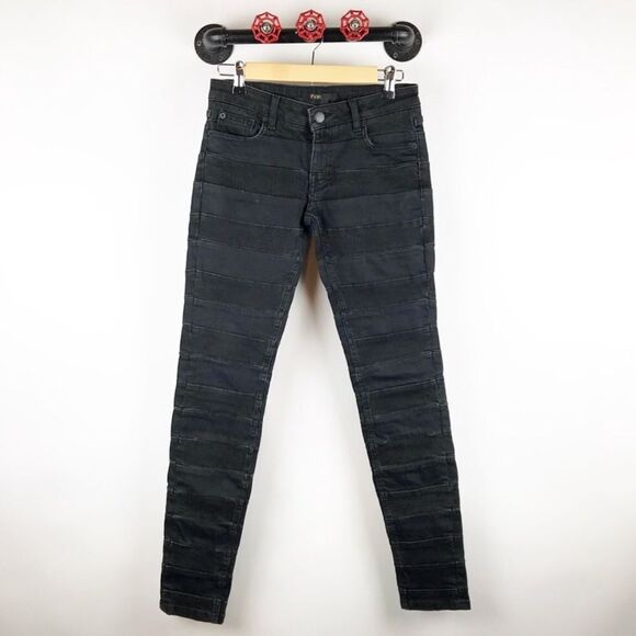 Maje Black Moto patchwork skinny jeans low rise‎ - Picture 1 of 6